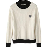 Casual Turtle Neck Bi-Color Knit - 2 Colors Available - liwisi