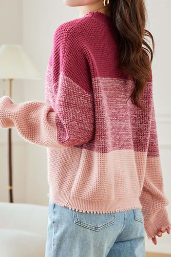 Thickened, Loose and Lazy Gradient Knitted Sweater - liwisi