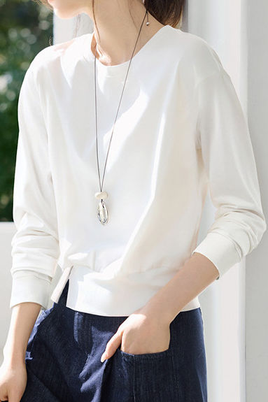 Casual Versatile Round Neck Long-Sleeve T-Shirt - liwisi