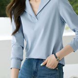 Sailor Collar Button Decor Casual T-Shirt - liwisi