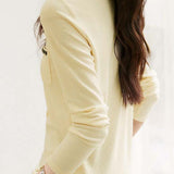 Pocketed Round Neck Black Edge Knit - liwisi