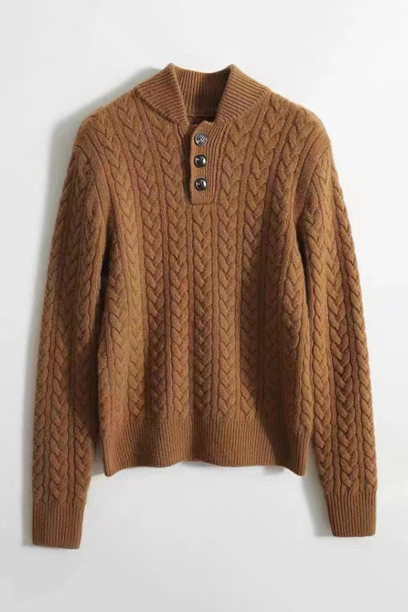 Casual Minimalist Jacquard Knit Sweater - liwisi