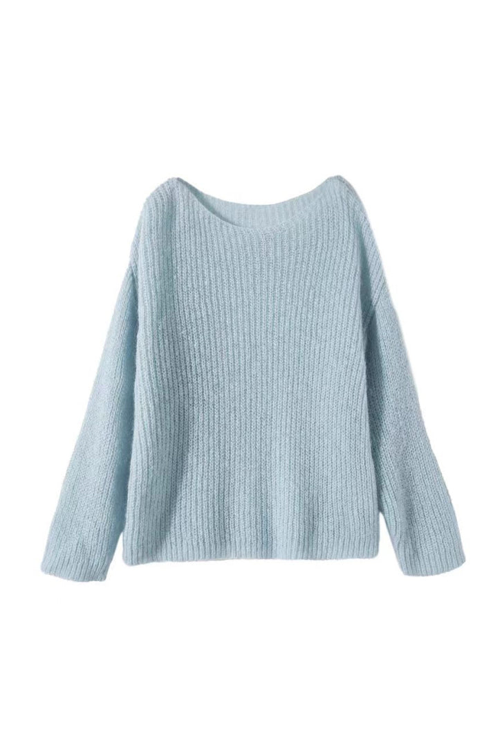 Round Neck Lace Knit Top - 5 Colors Available - liwisi