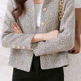 シャネル風ネールカラーツイードジャケット 裏地付 - liwisi