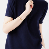 Simple Design Half Zip Knit Top - 4 Colors Available - liwisi
