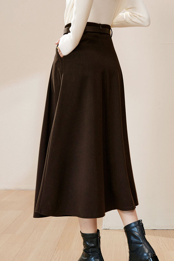 High-waisted A-line skirt - liwisi
