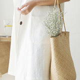 Notch Lapel Color Side Slit Linen Gilet - 3 Colors Available - liwisi