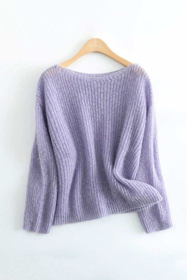 Round Neck Lace Knit Top - 5 Colors Available - liwisi