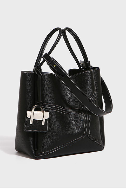 Simple Office Spliced Large-Capacity Tote Bag - liwisi