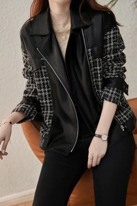 Elegant-Inspired Versatile Biker Leather Jacket - liwisi