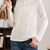 Hooded Simple Parker with Slit Opening - liwisi