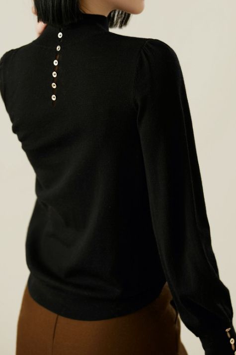 Solid - color casual knitted sweater - liwisi