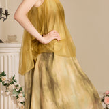Halter Neck Tulle Contrast Ombre Long Dress with Lining - 3 Colors Available - liwisi