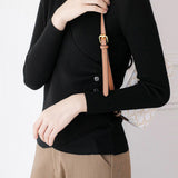V-Neck Front Cross Side Gathered Button Decor Knit - 4 Colors Available - liwisi
