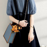 Layered Look Stitch Decor Semi-Flare Dress - 2 Colors Available - liwisi