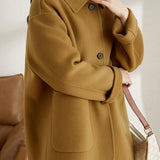 Simple Stand Collar Coat with Lining - 3 Colors Available - liwisi
