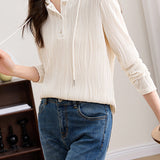 Hooded Simple Parker with Slit Opening - liwisi
