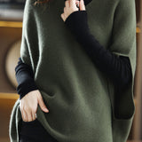 Poncho Style V-Neck Casual Knit Vest - 5 Colors Available - liwisi