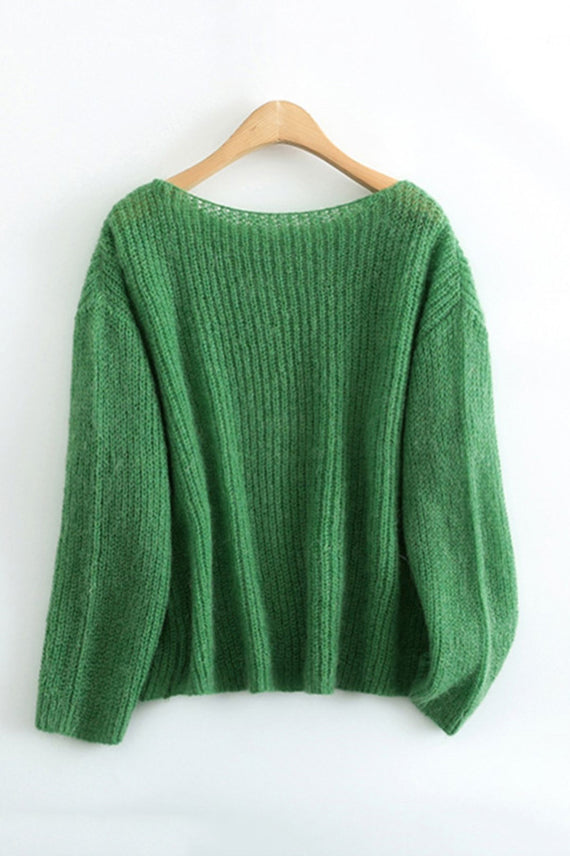 Round Neck Lace Knit Top - 5 Colors Available - liwisi