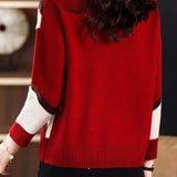 Bottle Neck Jacquard Bi-Color Knit - 4 Colors Available - liwisi