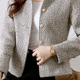 シャネル風ネールカラーツイードジャケット 裏地付 - liwisi