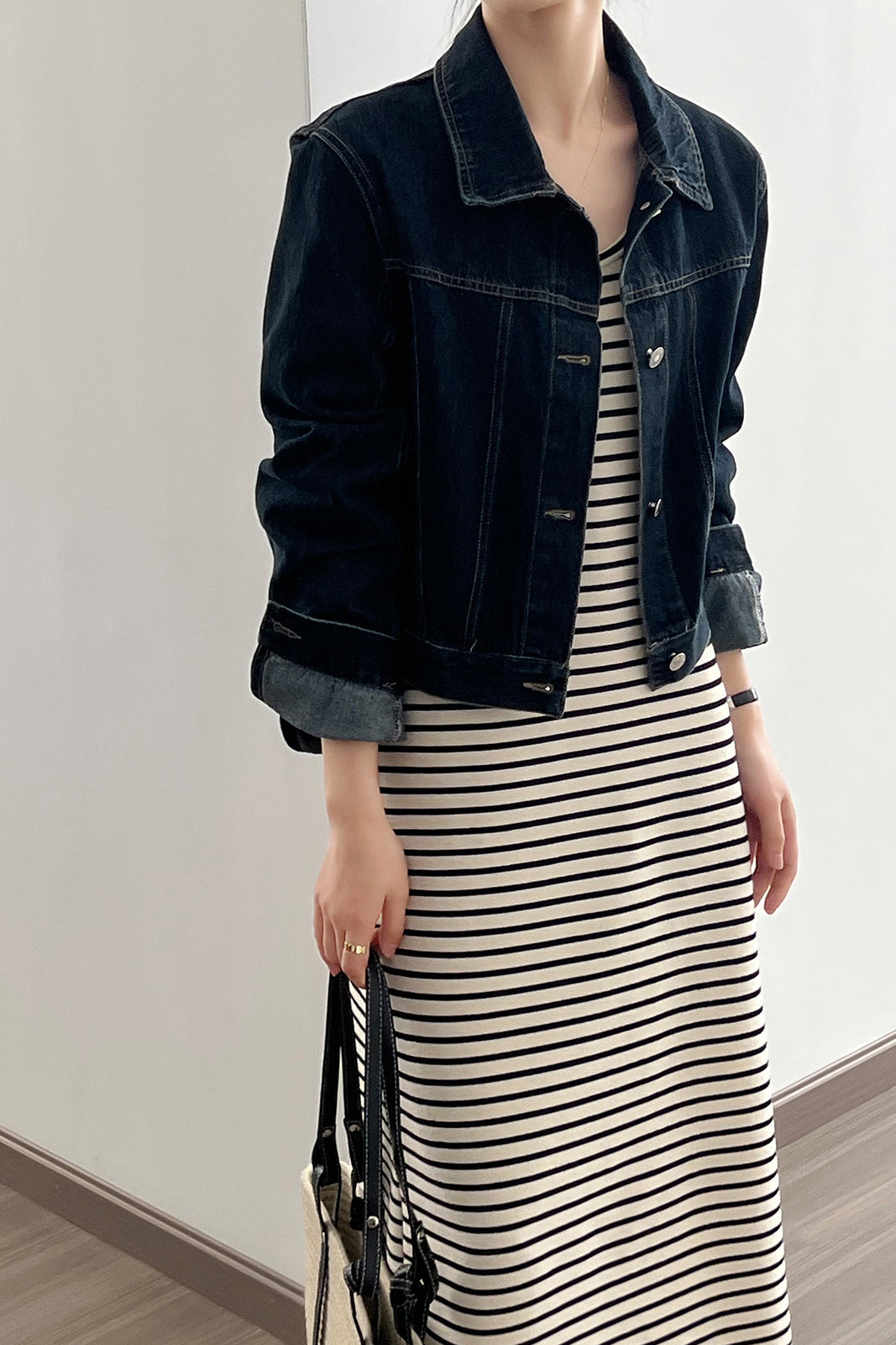 Single Breasted Denim Shirt Jacket - liwisi