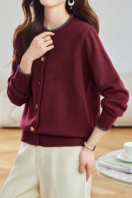 Minimalist Stylish Color-Block Knit Cardigan - liwisi