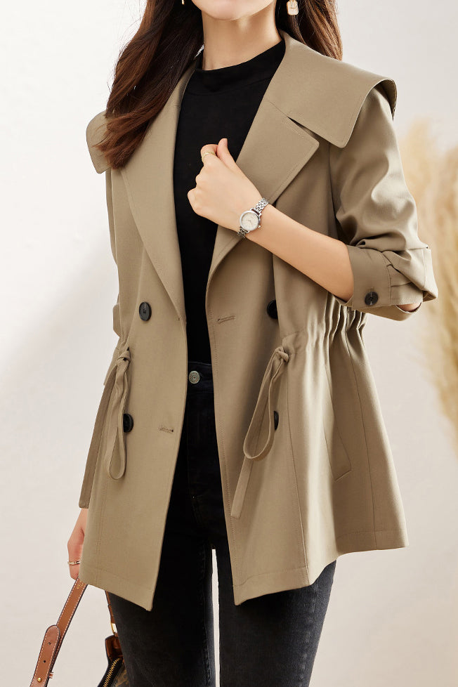 Classic Solid-color Trench Coat - liwisi