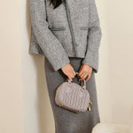 シャネル風テープ装飾ストレートジャケット 裏地付 - liwisi