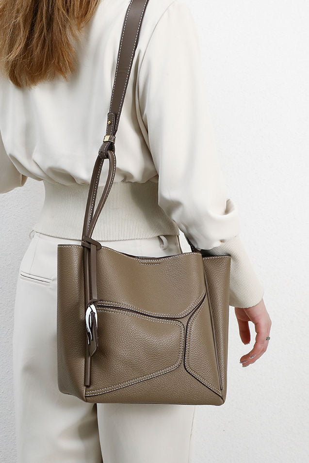 Simple Office Spliced Large-Capacity Tote Bag - liwisi