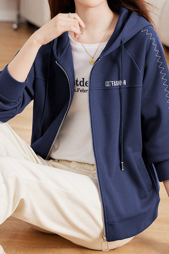 Basic Hooded Logo Decor Hoodie - 3 Colors Available - liwisi