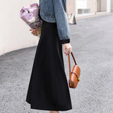 Two-Piece Set: Stand Collar Wrap Jacket + Casual Long Dress - 2 Colors Available - liwisi