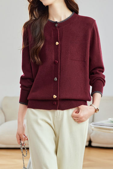 Minimalist Stylish Color-Block Knit Cardigan - liwisi