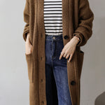 Casual Heavyweight Long Knit Jacket - liwisi