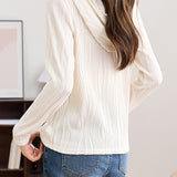 Hooded Simple Parker with Slit Opening - liwisi