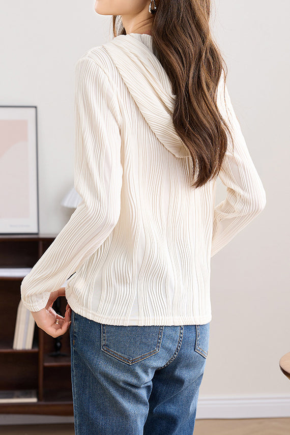 Hooded Simple Parker with Slit Opening - liwisi