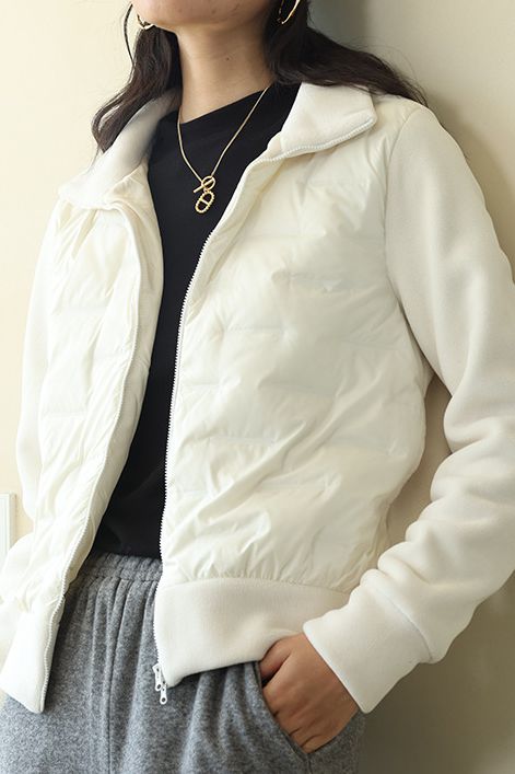 Loose Fit Casual Down Jacket with Fleece Patchwork - liwisi