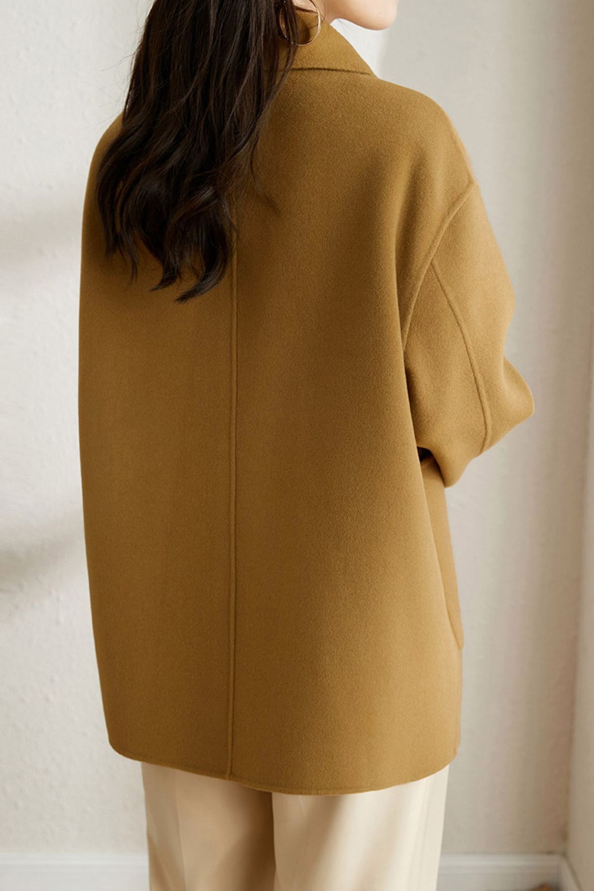 Simple Stand Collar Coat with Lining - 3 Colors Available - liwisi