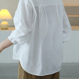 Round Neck Side Drawstring Sweatshirt - 3 Colors Available - liwisi