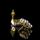 Pearl Bijou Square Motif Earrings - liwisi
