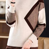 Bottle Neck Jacquard Bi-Color Knit - 4 Colors Available - liwisi