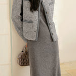 シャネル風テープ装飾ストレートジャケット 裏地付 - liwisi