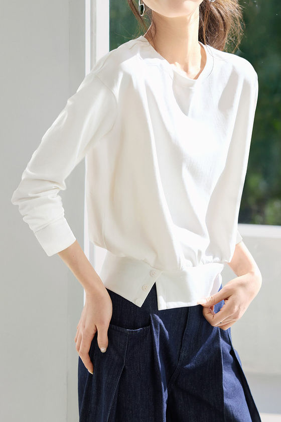 Casual Versatile Round Neck Long-Sleeve T-Shirt - liwisi