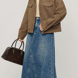 Stand Collar Short Jacket with Lining - 2 Colors Available - liwisi