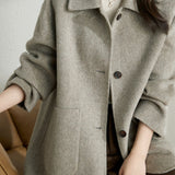 Simple Stand Collar Coat with Lining - 3 Colors Available - liwisi