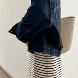 Single Breasted Denim Shirt Jacket - liwisi