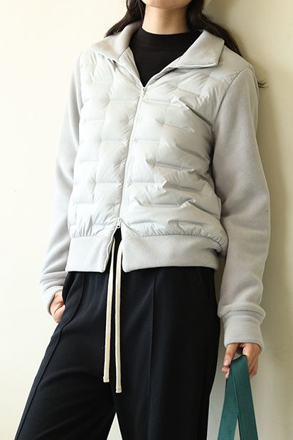 Loose Fit Casual Down Jacket with Fleece Patchwork - liwisi