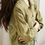 ステンカラードローストリングポケットジャケット 2色入 - liwisi