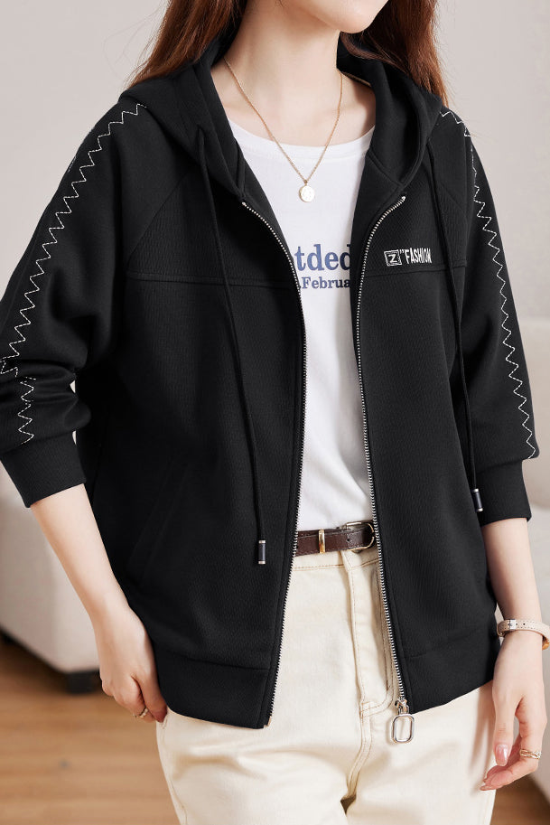 Basic Hooded Logo Decor Hoodie - 3 Colors Available - liwisi