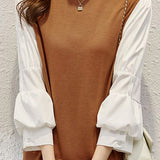 Minimalist Knit Patchwork Shirt - liwisi